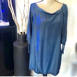 Veronica M off shoulder chambray dress